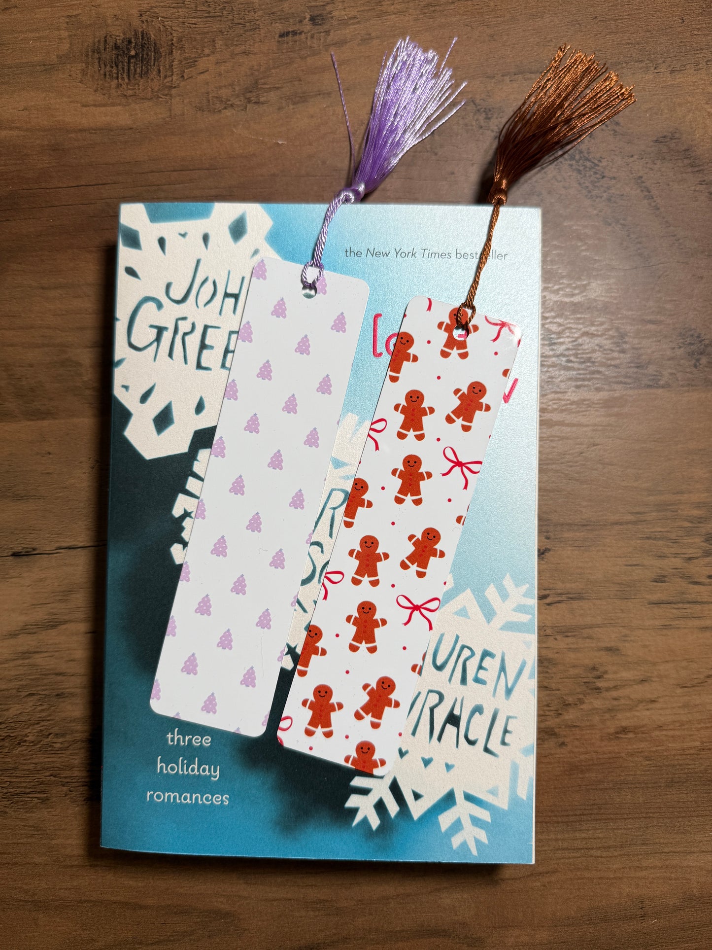 PINK CHRISTMAS TREES BOOKMARK