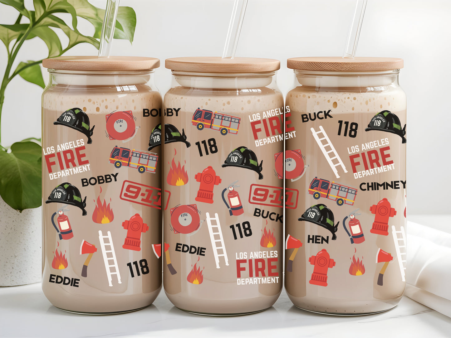 911 COLLAGE GLASS CUP