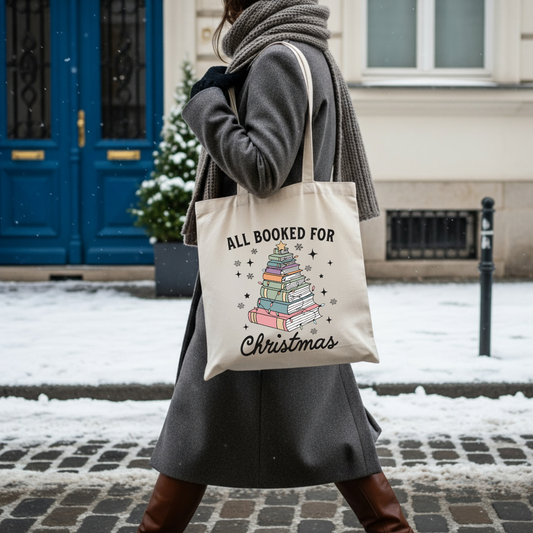 ALL BOOKED FOR CHRISTMAS TOTE BAG