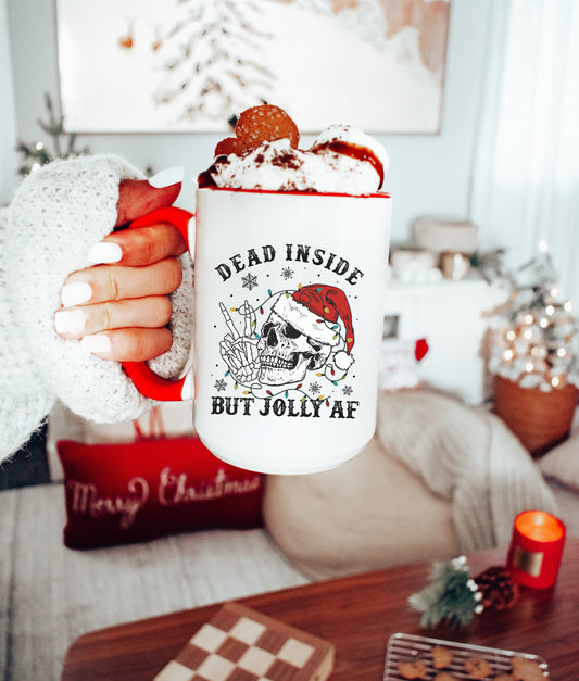 DEAD INSIDE BUT JOLLY AF MUG