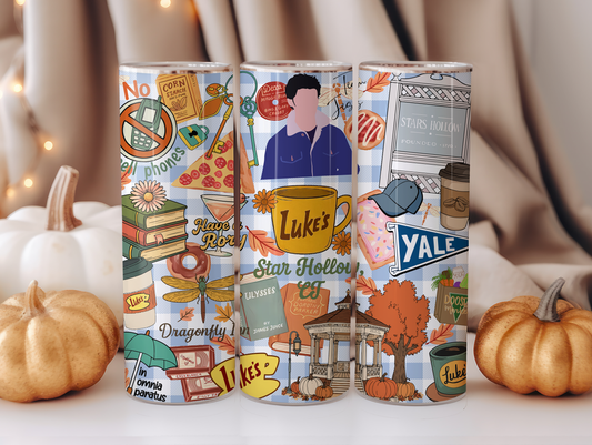 GILMORE FALL COLLAGE TUMBLER