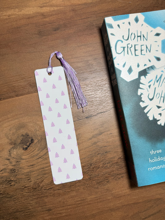 PINK CHRISTMAS TREES BOOKMARK