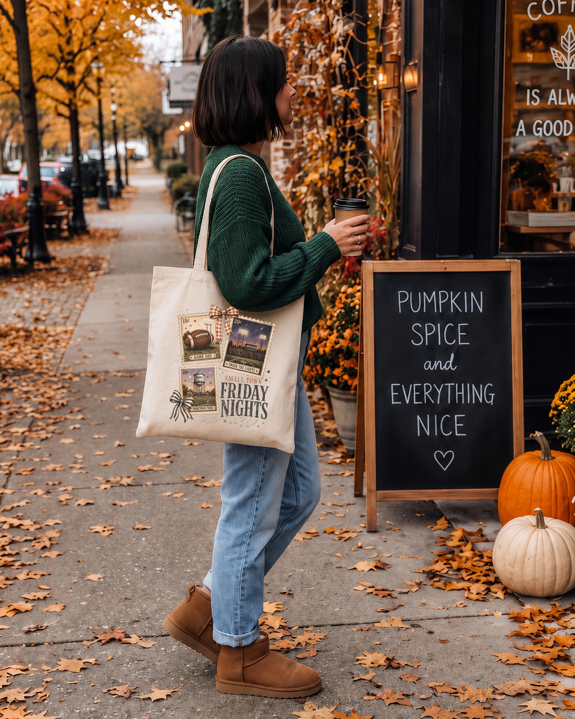 SMALL TOWN FRIDAY TOTE BAG