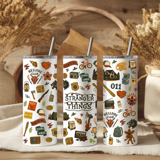 STRANGER COLLAGE TUMBLER